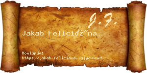 Jakab Feliciána névjegykártya